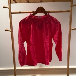 Little English Bright Pink Long Sleeve Blouse